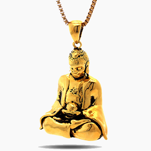 KINGICE킹아이스_Gold Meditation Buddha Pendant Necklace
