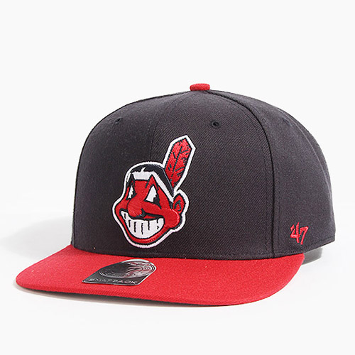 47 BRAND포티세븐_Sure Shot Snapback Indians(Navy/Red)