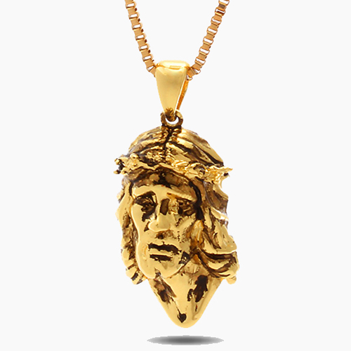 KINGICE킹아이스_Gold Antique Jesus Piece Necklace 