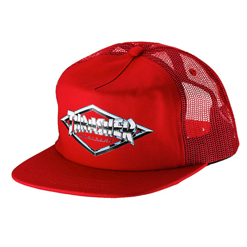 THRASHER트래셔_DIAMOND EMBLEM TRUCKER HAT (RED)