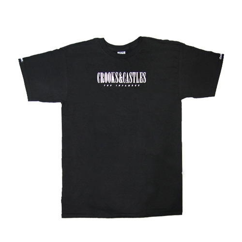 CROOKS &amp; CASTLES Men&#039;s Knit Crew T-Shirt - Paraiso (BLACK)