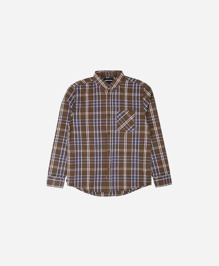 THEHUNDREDS더헌드레드_THE HUNDREDS Fremont LS Woven Brown