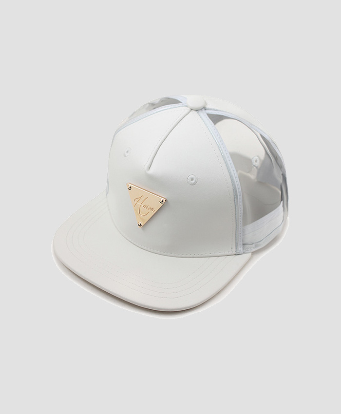 HATER헤이터_HATER Leather &amp; PVC Snapback White