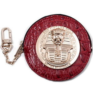 HATER헤이터_Pharaoh with Burgundy Crocodile Skin  Coin Wallet