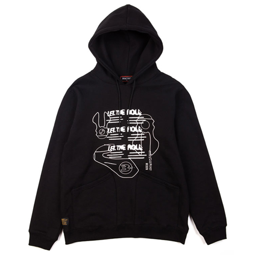 BRATSON브랫슨_LET THE ROLL PULLOVER HOOD BLACK