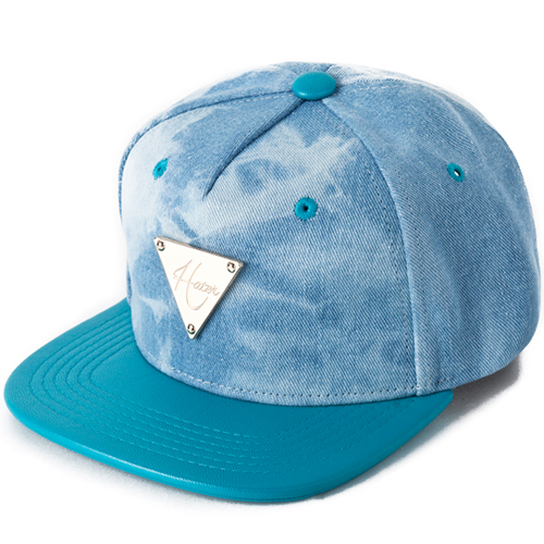 HATER헤이터_Washed Denim with Green Brim Snapback(green)