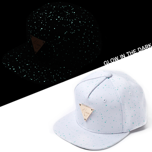 HATER헤이터_Glow in the Dark Speckles White Snapback
