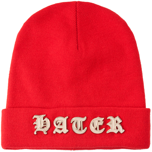 HATER헤이터_Metal Gothic Beanie Red