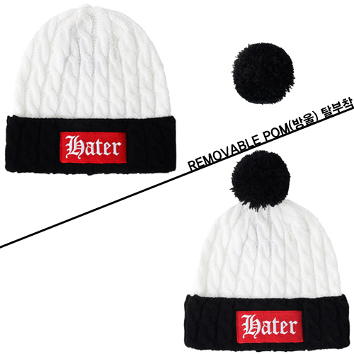 HATER헤이터_Hater Patch Cable Knit Beanie