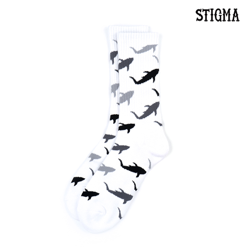 STIGMA스티그마_SHARK SKATE SOCKS WHITE