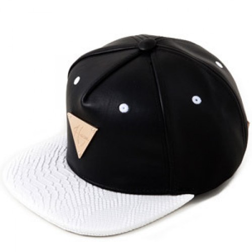 HATER헤이터_ Grain Leather with White Snake Brim