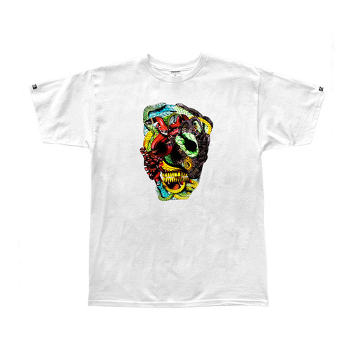 CROOKS &amp; CASTLES크룩스앤캐슬_Men&#039;s Knit Crew T-Shirt - Serpent Skull
