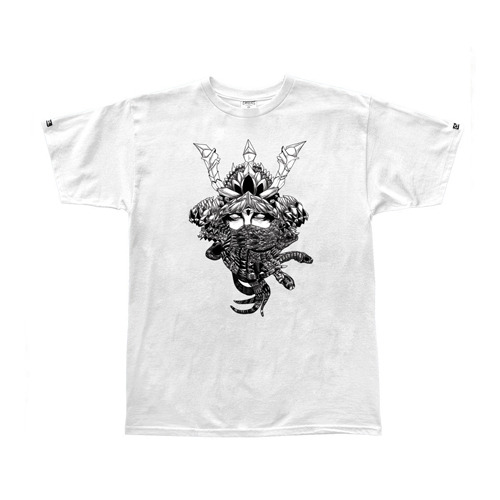 CROOKS &amp; CASTLES크룩스앤캐슬_Men&#039;s Knit Crew T-Shirt - Ronin Medusa