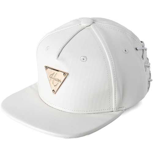HATER헤이터_White Grain Leather with Glove Snapback