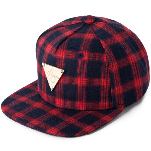 HATER헤이터_Flannel Plaid Red Snapback