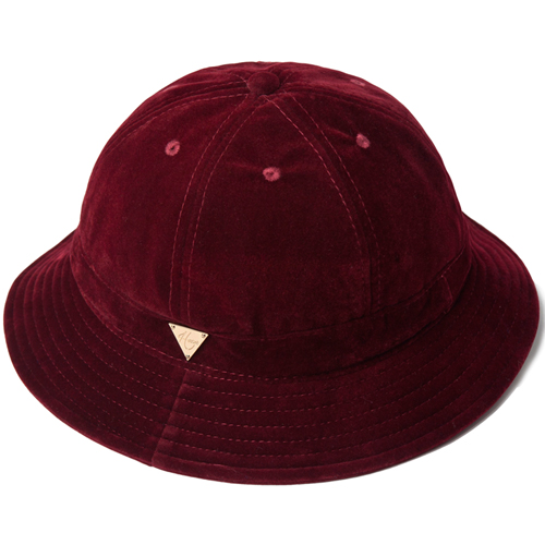HATER헤이터_Burgundy Velvet Bucket Hat