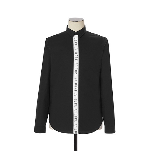 DOPE도프_Branded Button-Up(Black)