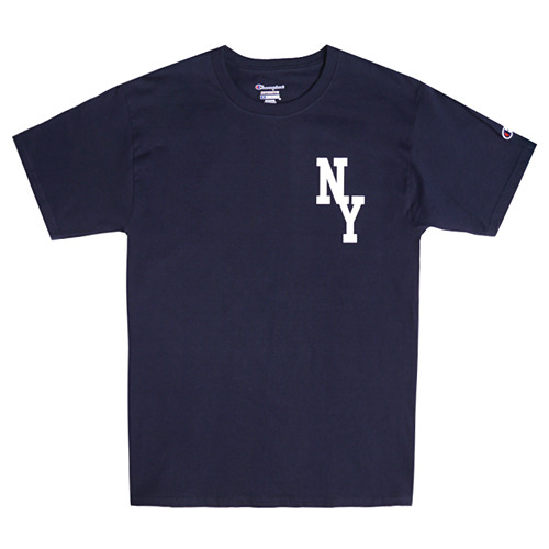 Champion USA챔피언_Crew neck 1/2 t-shirt NY navy