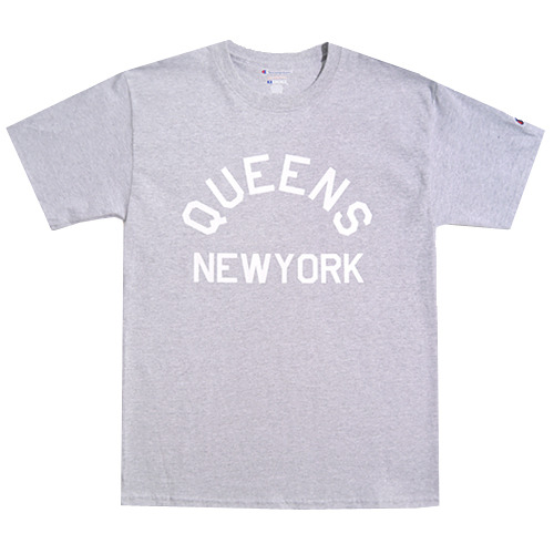 Champion USA챔피언_Crew neck 1/2 t-shirt Queens ny grey