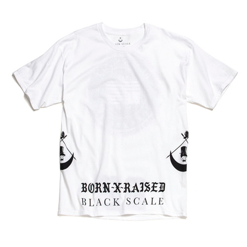 BLACK SCALE블랙스케일_[Special Project]BLACK SCALE X BORNXRAISED Who Protects Us Tee(White)