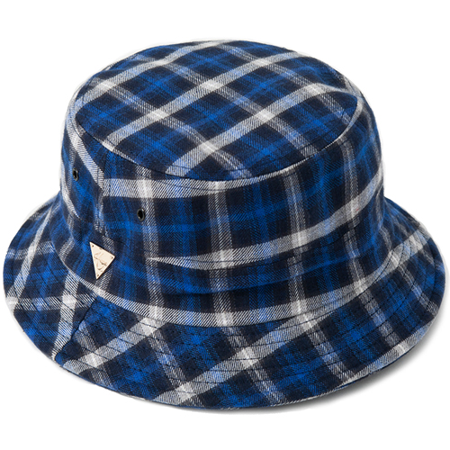HATER헤이터_Flannel Plaid Blue Bucket Hat