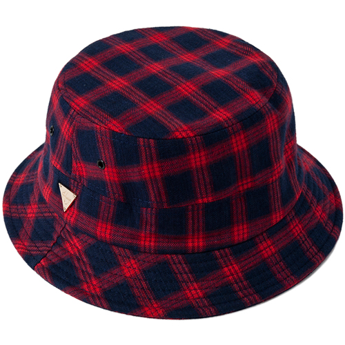 HATER헤이터_Flannel Plaid Red Bucket Hat