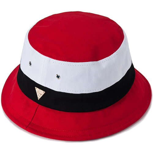 HATER헤이터_ Red White Black Color Block Bucket Hat