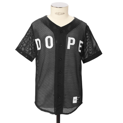 DOPE도프_Mesh Baseball Jersey(BLACK)