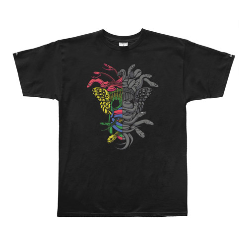 CROOKS &amp; CASTLES크룩스앤캐슬_Men&#039;s Knit Crew T-Shirt - Dissected Medusa