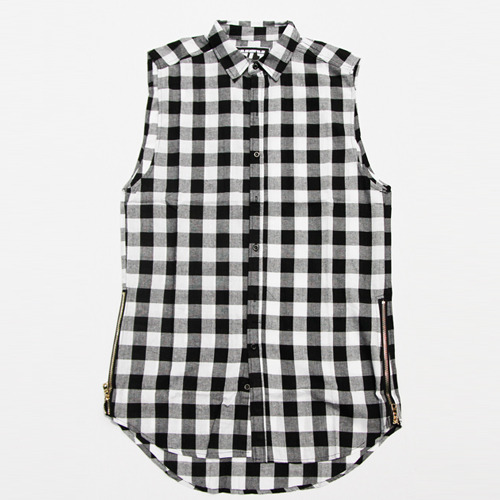 FNTY플라잉나인티_Zipper Buttondown Long Shirt