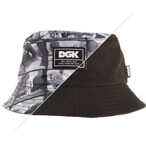 DGK디지케이_Skate Spots Reversible Bucket Hat - Black (양면)