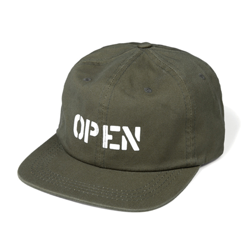 LEATA리타_[무료배송]Open stencil logo trucker cap(OLIVE)스트랩백&amp;스냅백