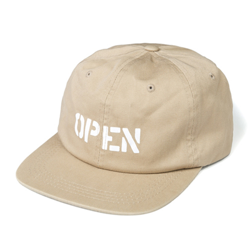 LEATA리타_[무료배송]Open stencil logo trucker cap(BEIGE)스트랩백&amp;스냅백