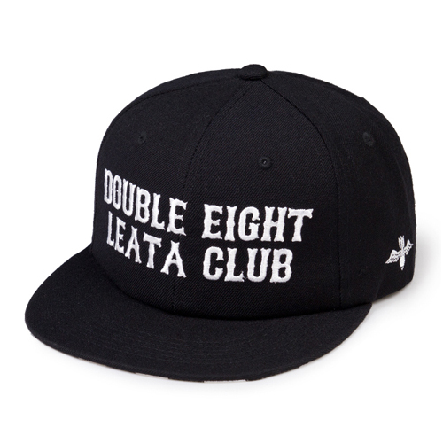 LEATA리타_[무료배송]Double eight leata club 6 panel cap(BLACK)스냅백