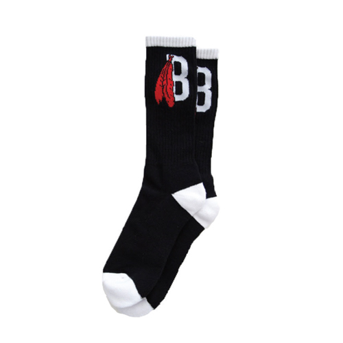 BLACK SCALE블랙스케일_B Feather Socks(Black)