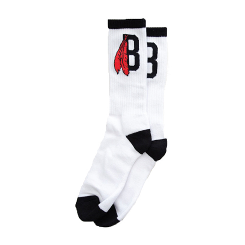 BLACK SCALE블랙스케일_B Feather Socks(White)