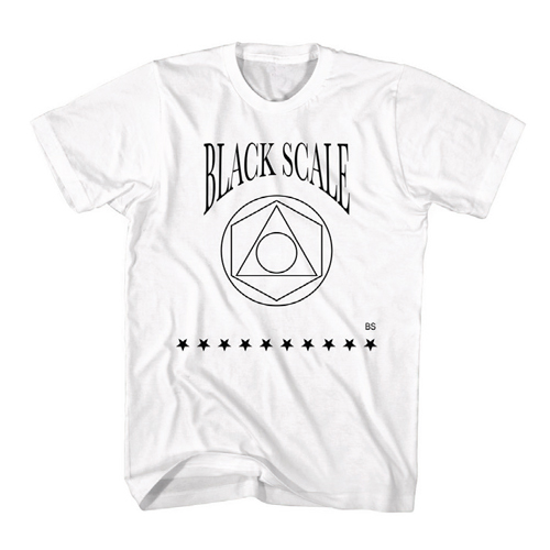 BLACK SCALE블랙스케일_Geo Logo Tee(white)