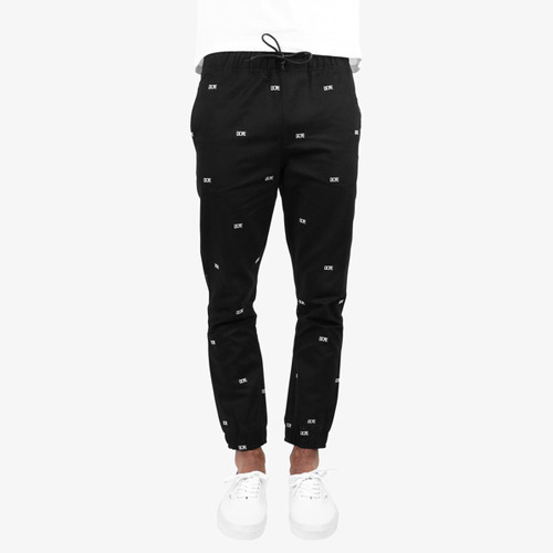 DOPE도프_All-Over Embroidered Joggers BLACK