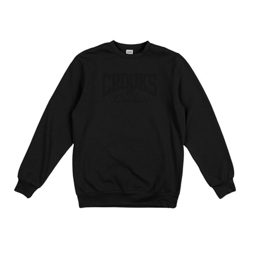 CROOKS &amp; CASTLES크룩스앤캐슬_Knit Crew Sweatshirt - Core Logo (Black)