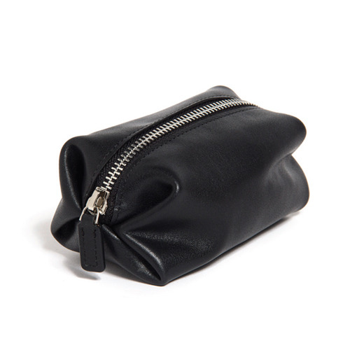 BLACK SCALE블랙스케일_LEATHER ACCESORY POUCH BLACK
