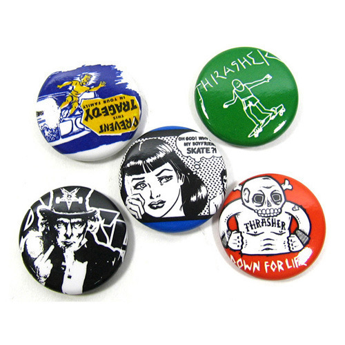 THRASHER트래셔_USUAL SUSPECTS BUTTONS (5-PACK) (MULTI)