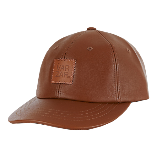 VARZAR바잘_simple leather ball cap brown
