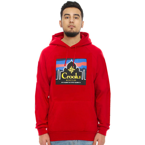 CROOKS &amp; CASTLES크룩스앤캐슬_Knit Hooded Pullover - Mahal (True Red)