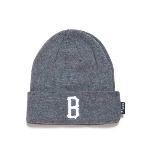 BLACK SCALE블랙스케일_B Logo Beanie (Grey)