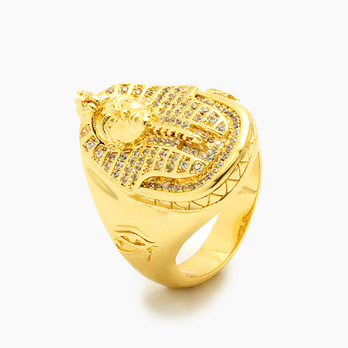 KINGICE킹아이스_Gold CZ Pharaoh Ring