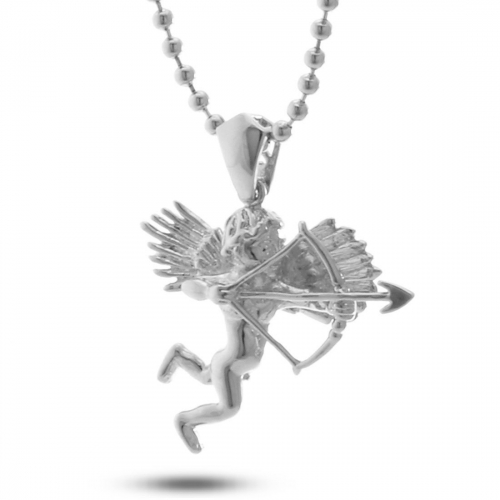 KINGICE킹아이스_Rhodium Silver Angel Necklace