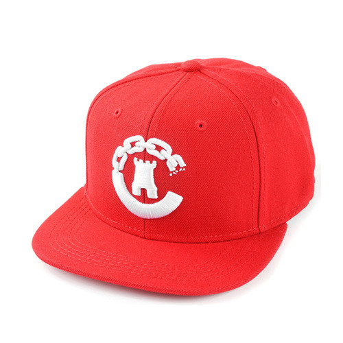 CROOKS &amp; CASTLES크룩스앤캐슬_Men&#039;s Woven Snapback Cap - Hybrid C (True Red)