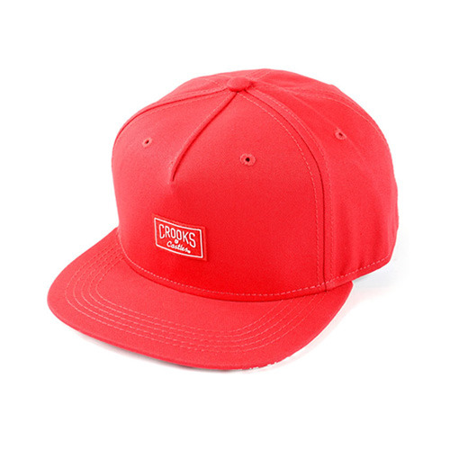 CROOKS &amp; CASTLES크룩스앤캐슬_Men&#039;s Woven Snapback Cap - Core Logo (True Red)