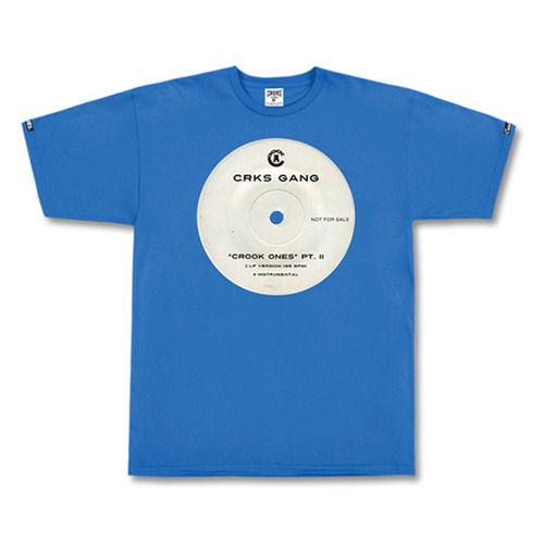 CROOKS &amp; CASTLES크룩스앤캐슬_Men&#039;s Knit Crew T-Shirt - Crooks Vinyl (Cobalt)