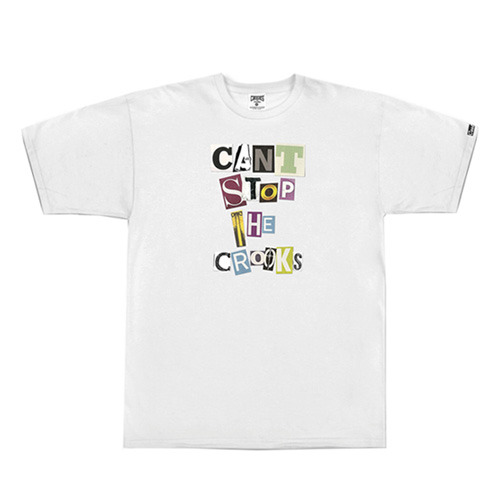 CROOKS &amp; CASTLES크룩스앤캐슬_Men&#039;s Knit Crew T-Shirt - Cstc Punkpost (White)